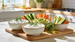 Kefir Dips und Saucen als gesunder Mayonnaise-Ersatz mit Tzatziki und Dressings